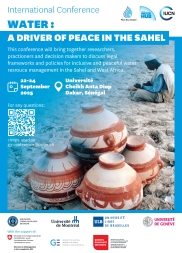 Poster A4  Colloque Eau Vecteur Paix Sahel Diop ENG www